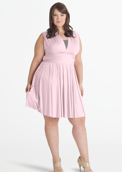 Full body front view of Sakura Midi - Blush pink