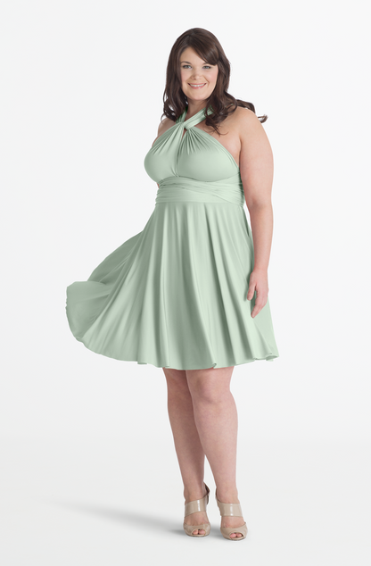 Full body front view of Sakura Midi - Mint Green