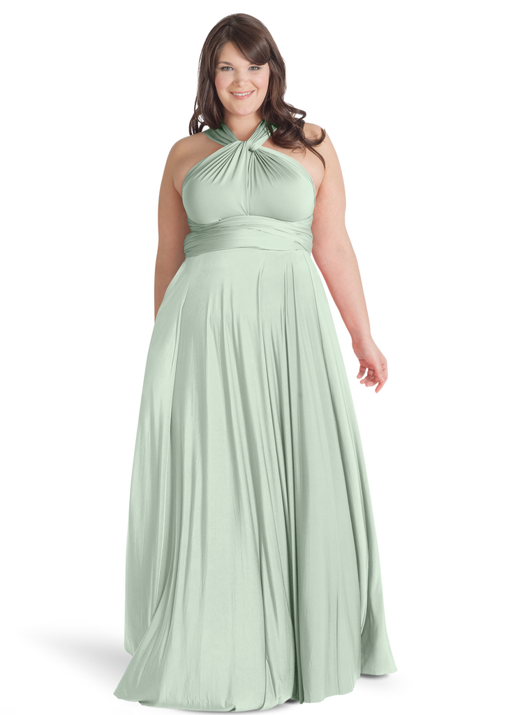 Full body front view of Sakura Maxi - Mint Green