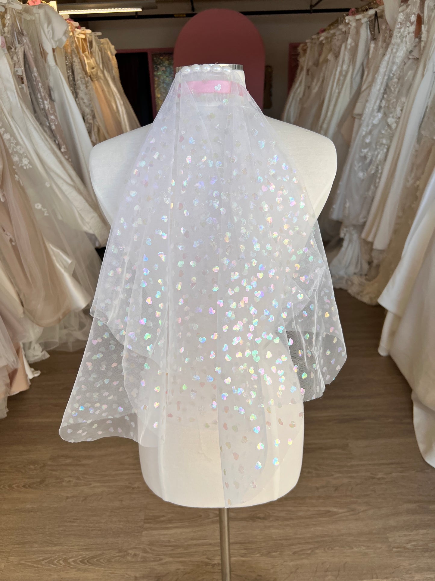 Iridescent Heart Veil