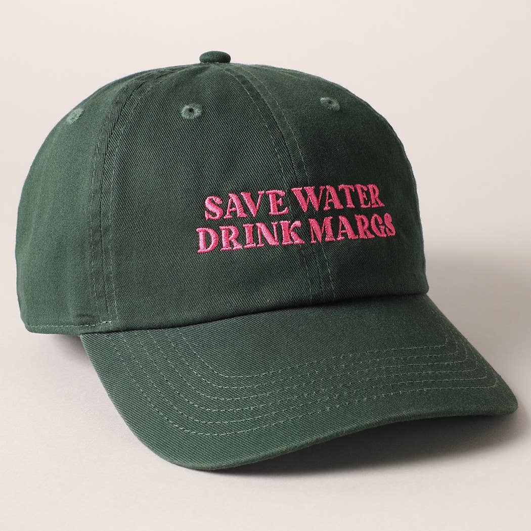 Save Water Drink Margs - Embroidered Baseball Cap