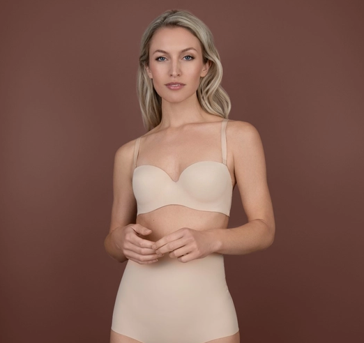 Low Supportive Strapless Bra, Removable Straps