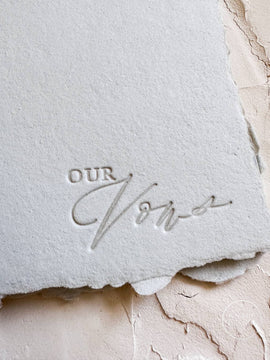 OUR Wedding Vows Booklet - Blue