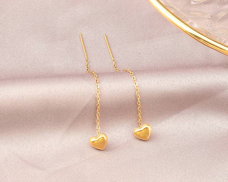 Daisy Heart Threader Earring