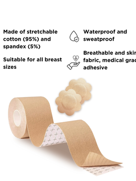 Breast Lift Tape & 3 Discreet Nipple Cover Sets