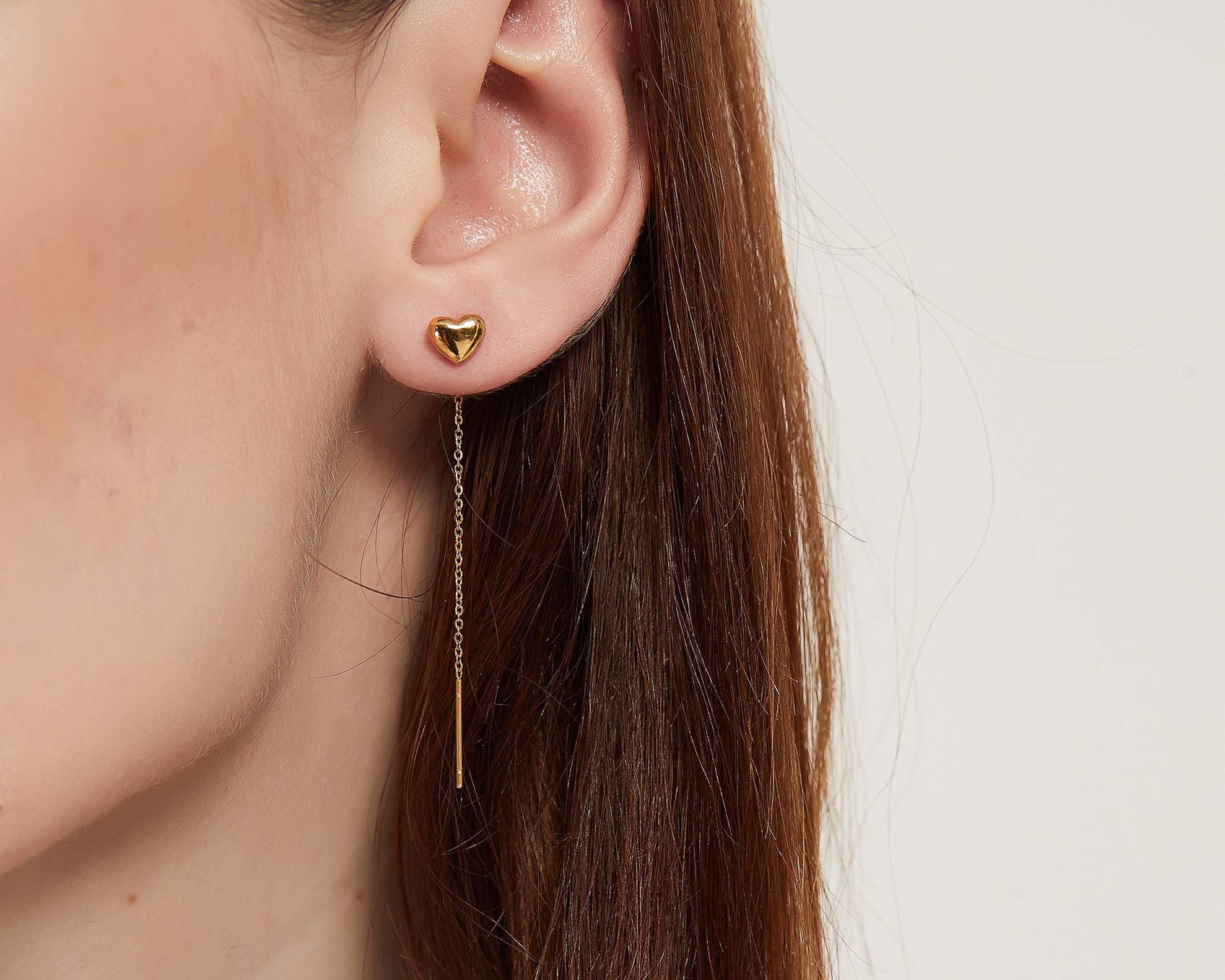 Daisy Heart Threader Earring