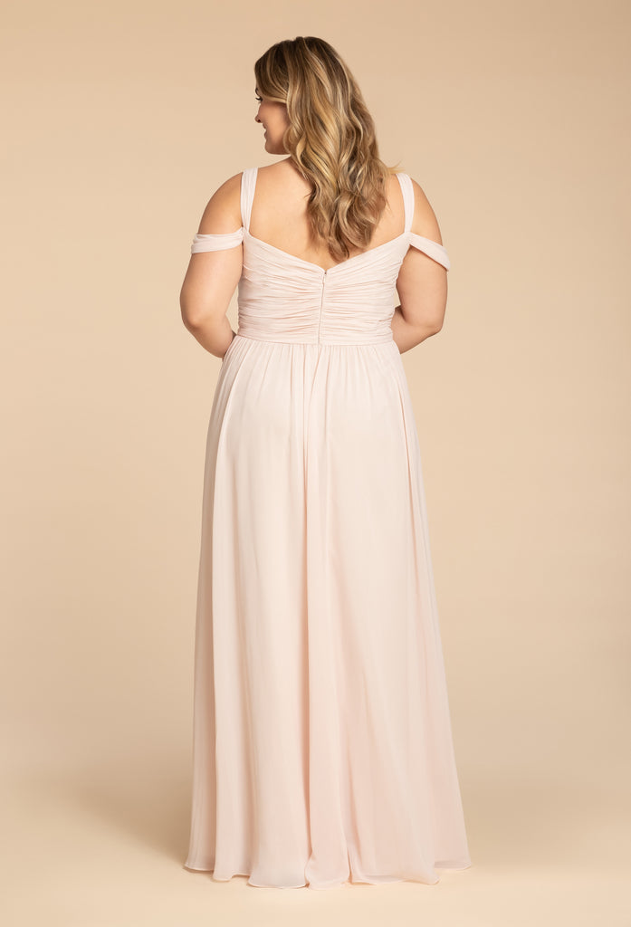 Full body back view of Hayley Paige Occasions - W801 (Blush/Cashmere 