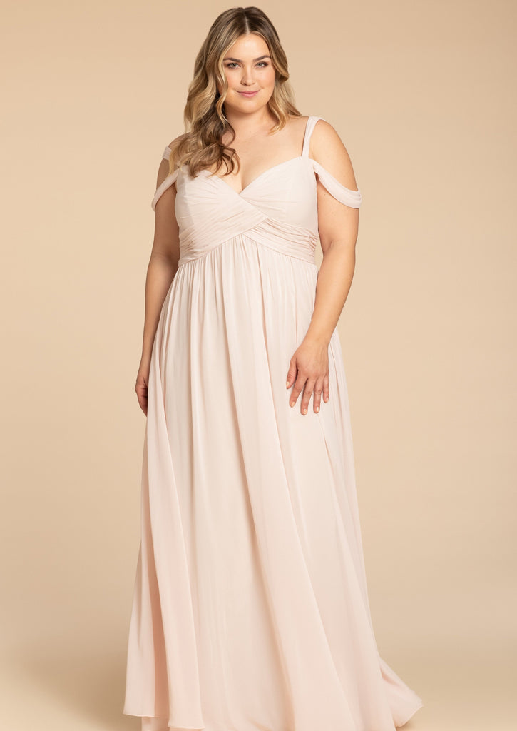 Full body front view Hayley Paige Occasions - W801 (Blush/Cashmere 