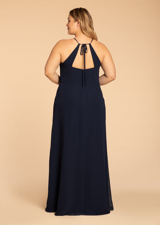 Full body back view of Hayley Paige Occasions - W918 (Black