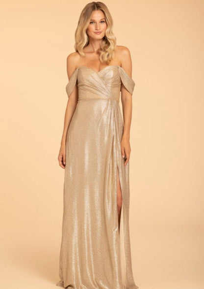 Full body front view of Hayley Paige Occasions - 52002 (Gold/Cashmere