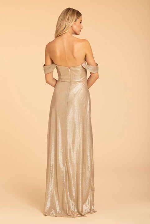 Full body back view of Hayley Paige Occasions - 52002 (Gold/Cashmere