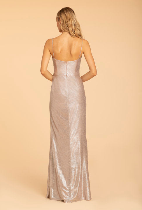 Full body back view of Hayley Paige Occasions - 52008 (Silver/Dusty Rose