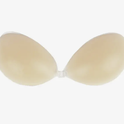 2 Pairs Silicone Push-up Bra Self-adhesive Strapless Invisible Bra, Used  For Wedding Dress, Reusable Sticky Breast Lift Bra Nipple Pad (nude)