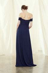 Full body back view of Amsale Autumn Maternity