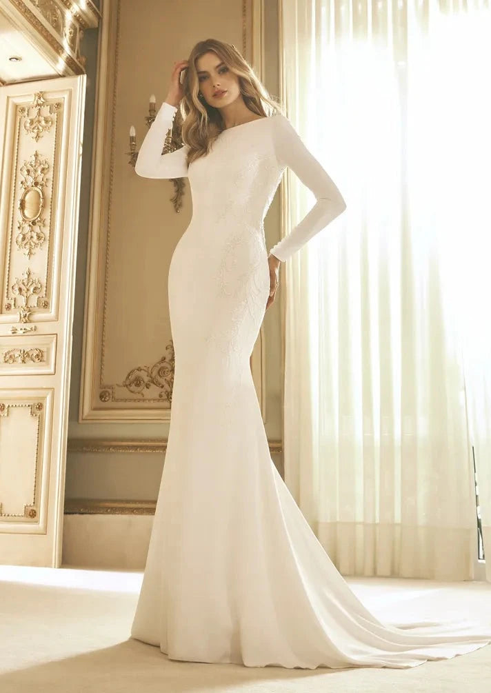 Full body front view of Mollina by Pronovias-St. Patrick 