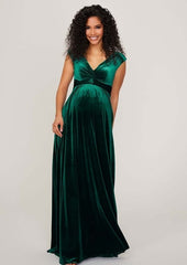 Full body front view of Morilee - 14102 (Emerald Maternity