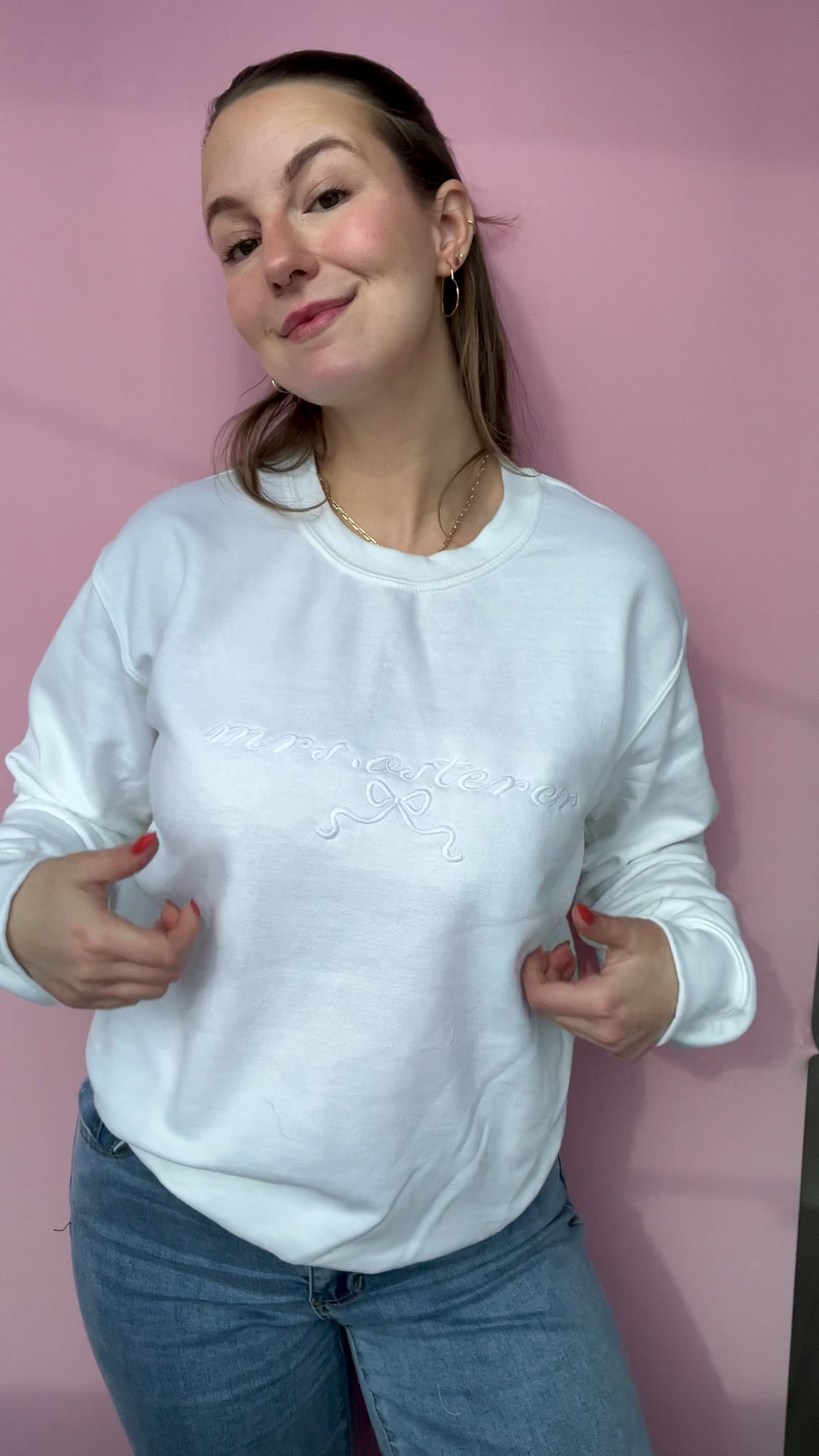 Abby sweater a size small of the mrs embroidered sweater