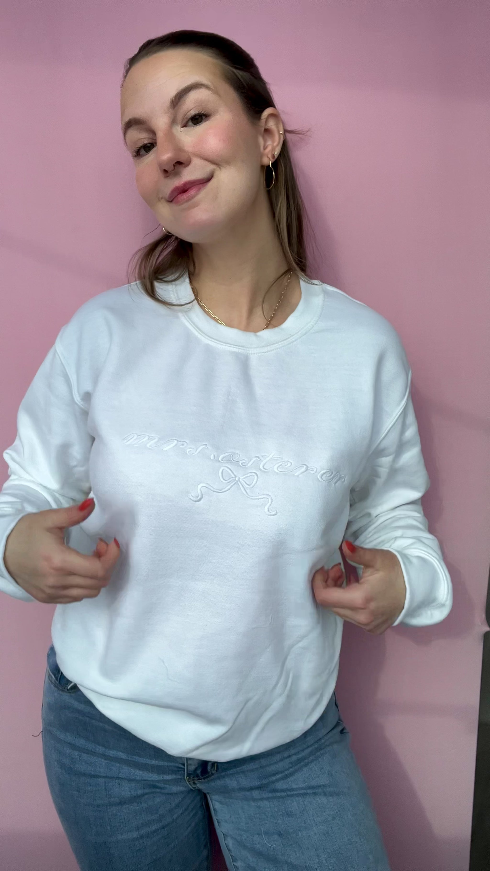 Abby sweater a size small of the mrs embroidered sweater