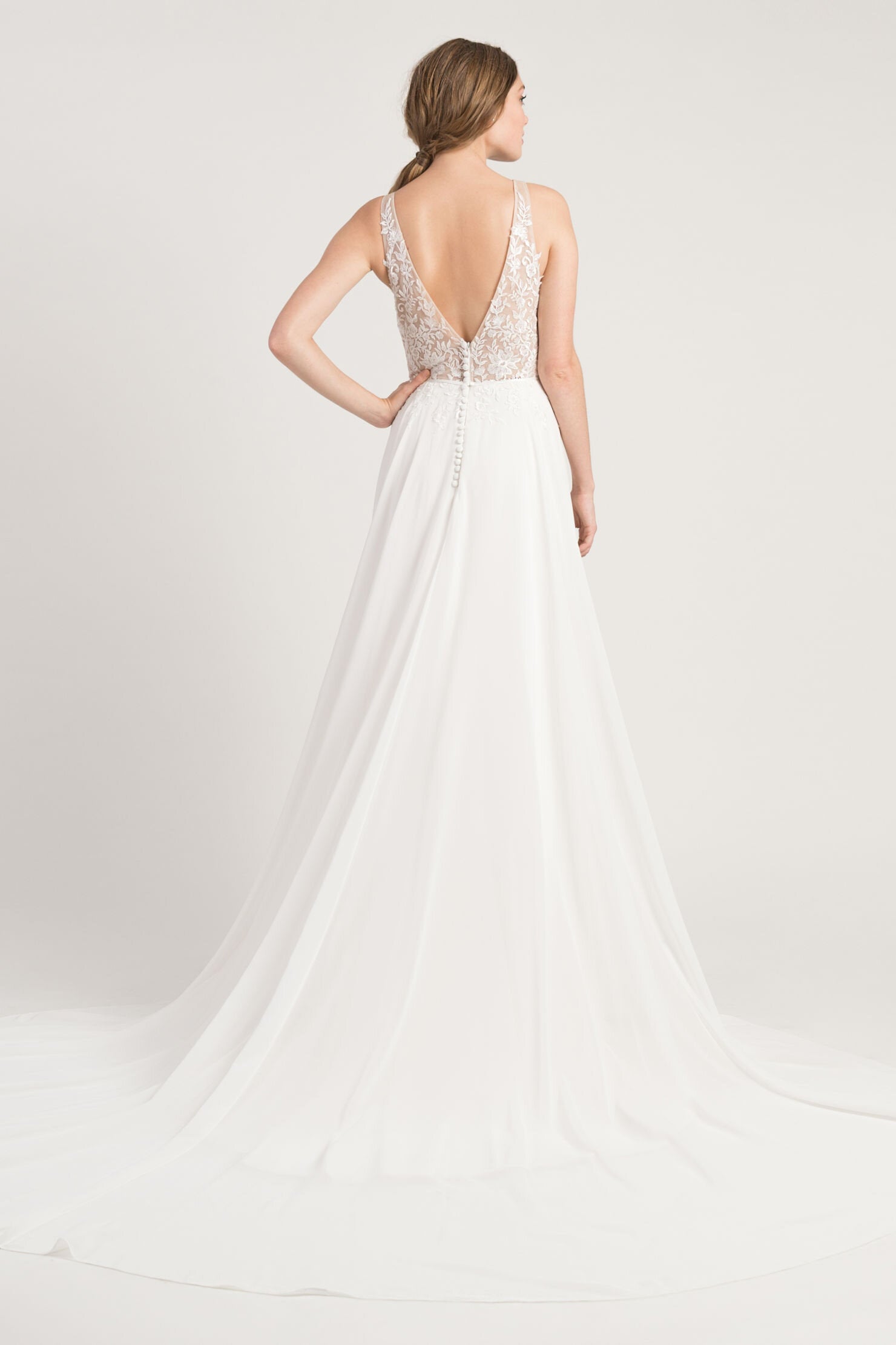 Full body back view of Martina by Jenny Yoo 