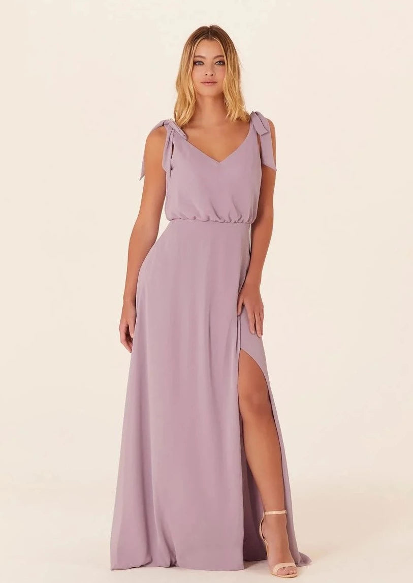 Full body front view of Morilee - 21824 in French Lilac