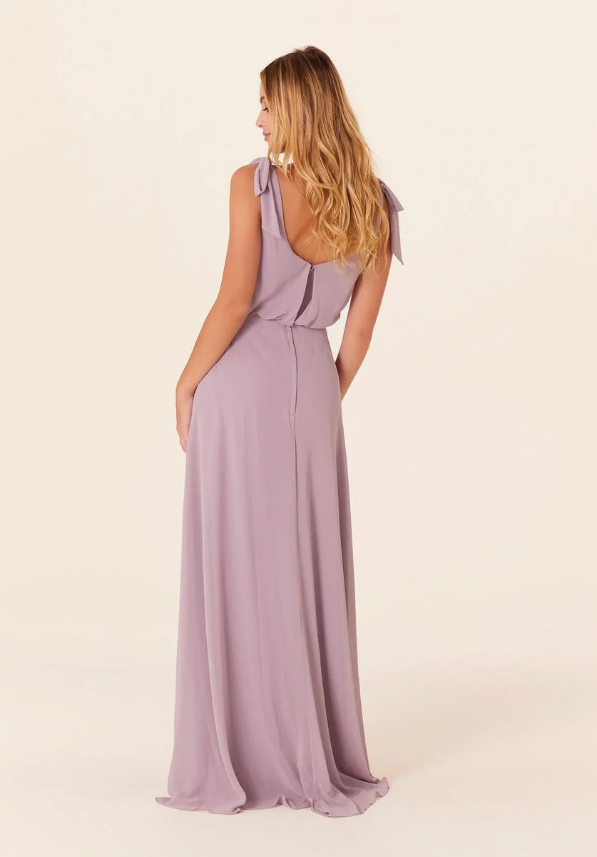 Full body back view of Morilee - 21824 in French Lilac