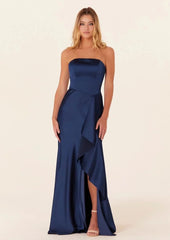 Full body front view of Morilee - 21834 in sapphire