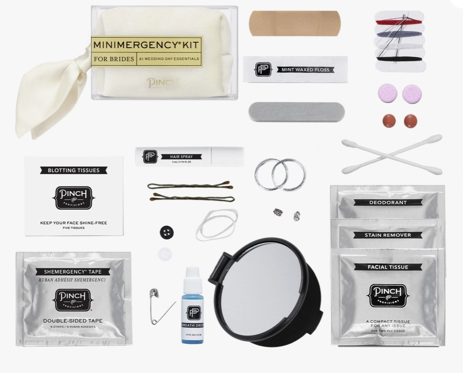 Ivory Velvet Minimergency Kits for Brides