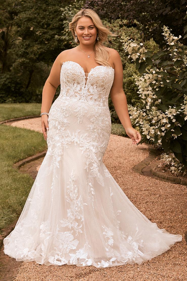 Michaela by Sophia Tolli is a trumpet, fit and flare, mermaid wedding dress with lace and tulle at NKIN bridal boutique in Ottawa