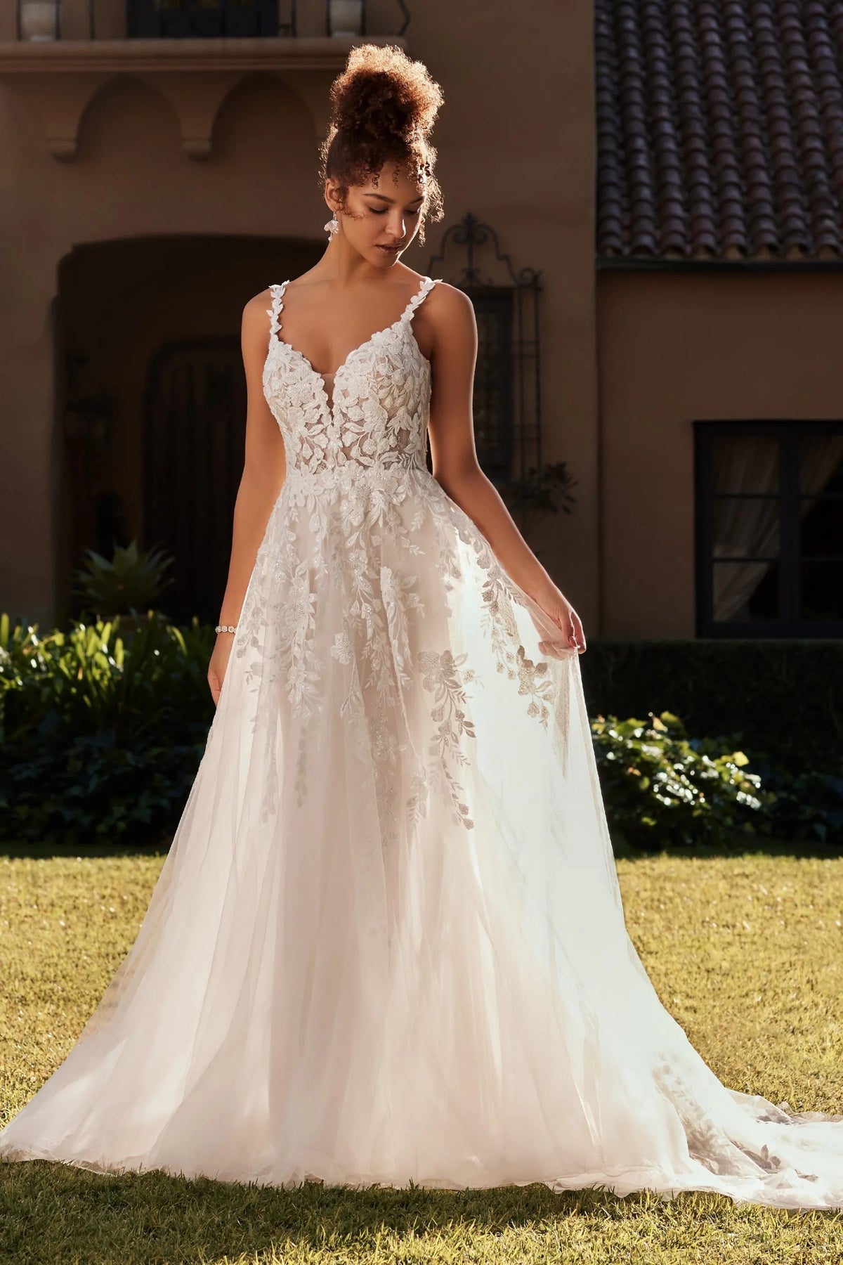 Matilda A-Line wedding dress in lace at NKIN bridal boutique in Ottawa