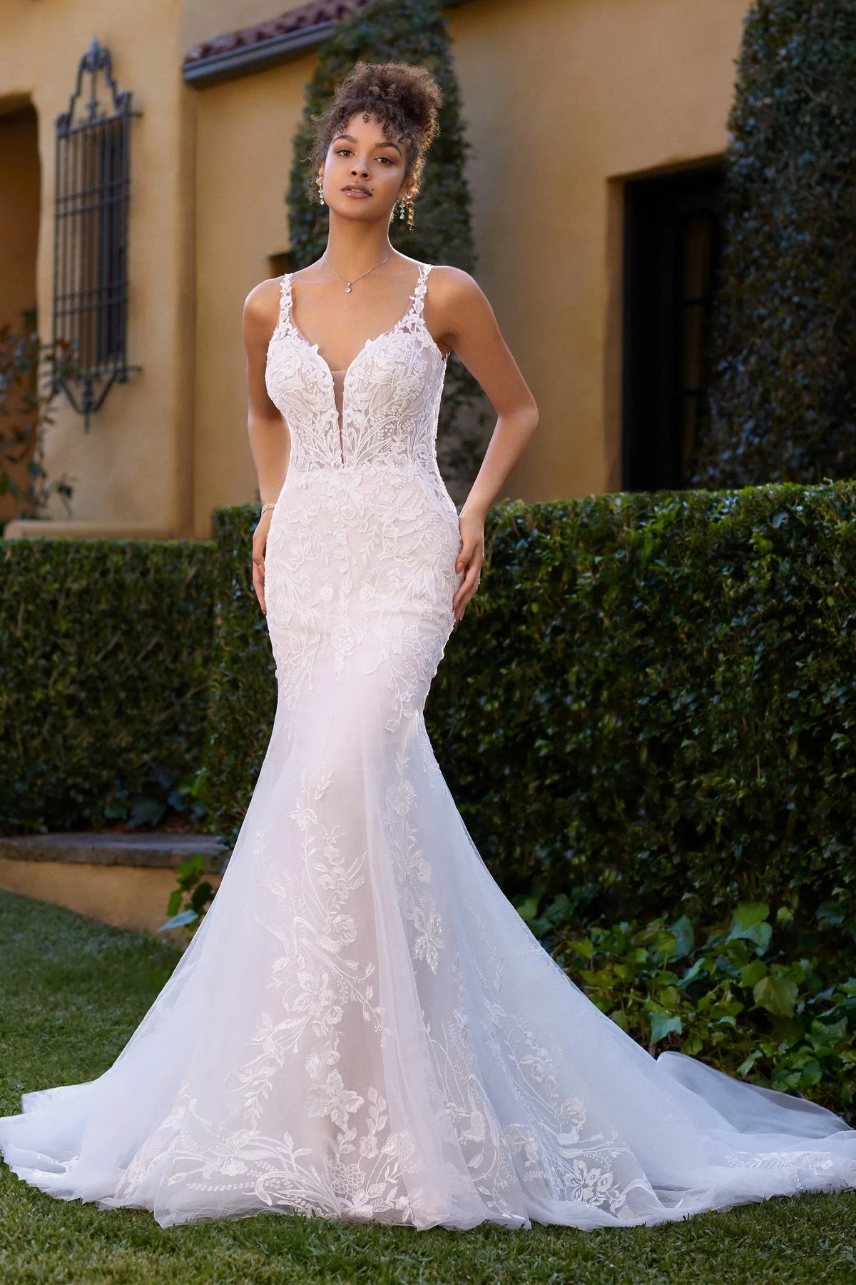 Jackson by Sophia Tolli fit and flare glitter tulle and lace wedding dress at NKIN bridal boutique in Ottawa