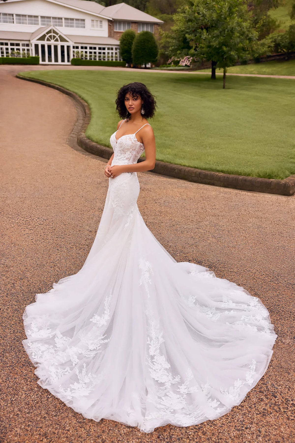Bethany by Sophia Tolli is a fit and flare wedding dress in lace and tulle available at NKIN bridal boutique in ottawa