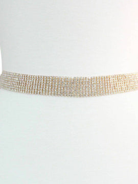 Thick Gold Rhinestone Bridal Wedding Belt