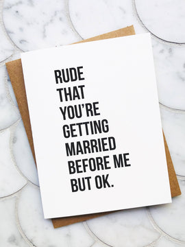 Rude But Ok Wedding Card