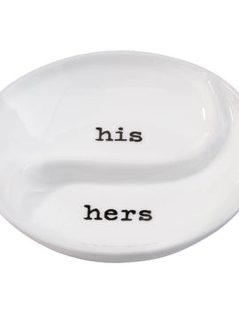 His and Hers Wedding Ceramic Dish