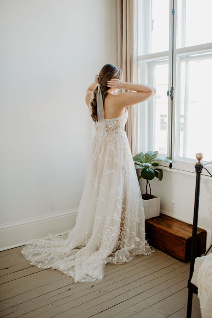 Soft Beaded Pearl Veil Hair Tie For Ponytail or Bun - NKIN