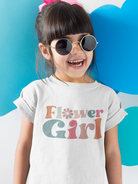 Retro Flower Girl T Shirt