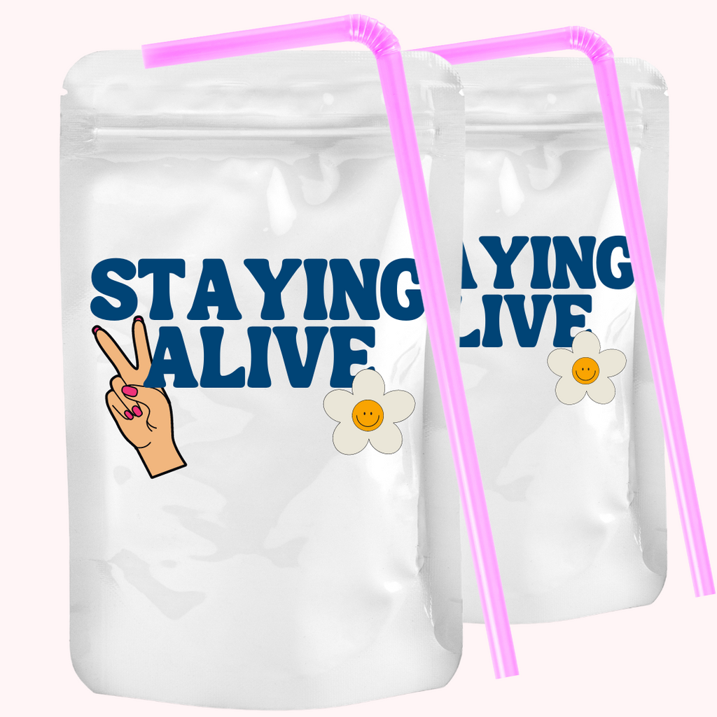 Staying Alive Drink Pouches Disco Bachelorette - NKIN