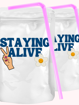 Staying Alive Drink Pouches Disco Bachelorette