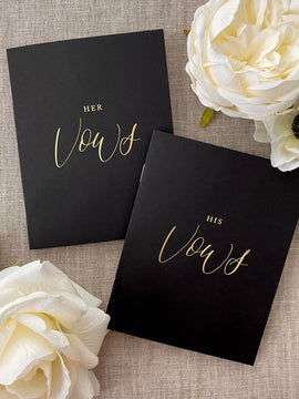 Black (Gold Foil) Vow Books – Set of 2