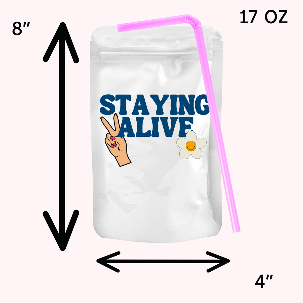 Staying Alive Drink Pouches Disco Bachelorette - NKIN