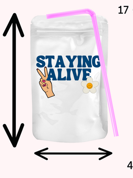 Staying Alive Drink Pouches Disco Bachelorette