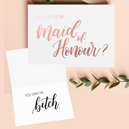 Will you be my Bridesmaid Card | Will you be my Maid of Honour