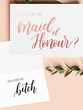 Will you be my Bridesmaid Card | Will you be my Maid of Honour