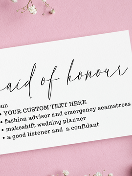 Custom Funny Bridesmaid Card