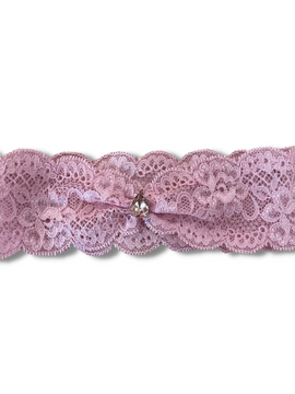 Pink Garter With Centre Jewel