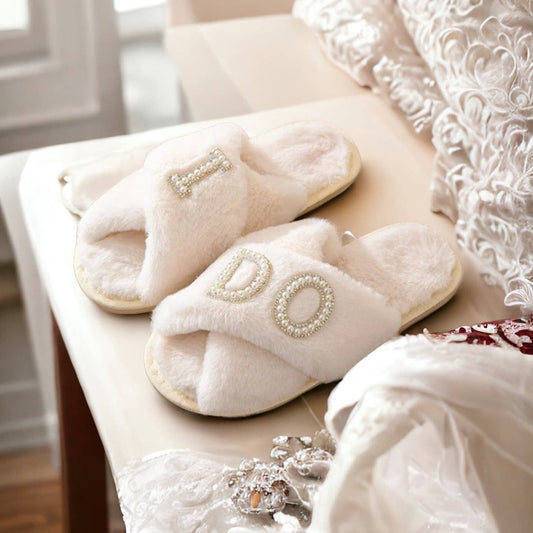 I DO Wedding Day Slippers