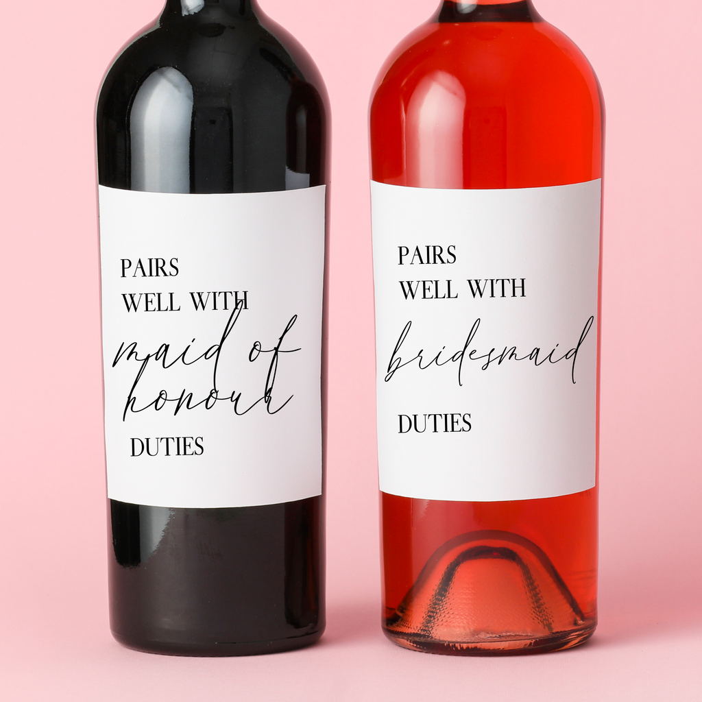 Pairs Well With - Wine Labels - NKIN