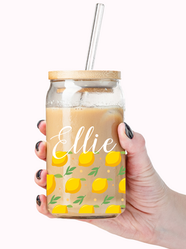 Custom Glass Tumbler - Lemon