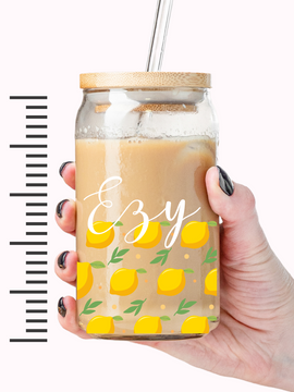 Custom Glass Tumbler - Lemon