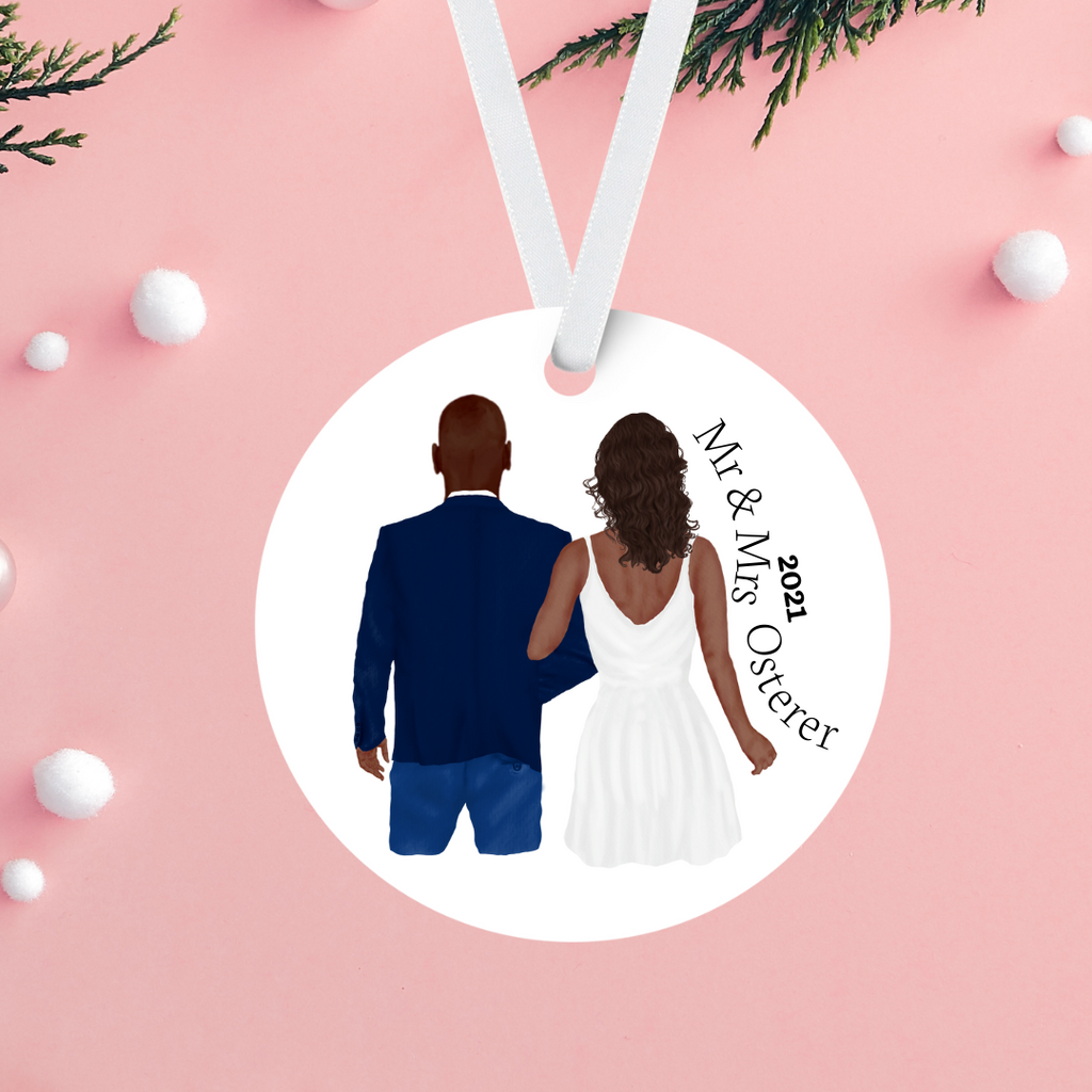 Personalized Couples Christmas Ornament - NKIN